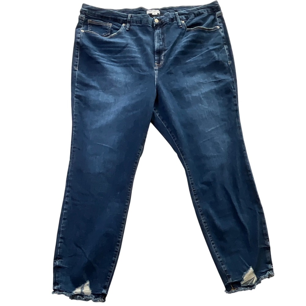 Good‎ American Good Legs Skinny Sculpting Jeans Raw Hem Women Size 46x29